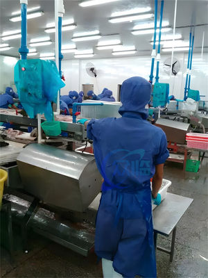 Durable 380V Fish Skin Peeling Machine Anti Erosion High Efficiency