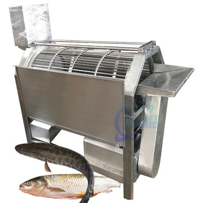 良い値段 ローータリードラム魚のスケーリングマシン 2200W レストラン用 500-600kg/H オンライン