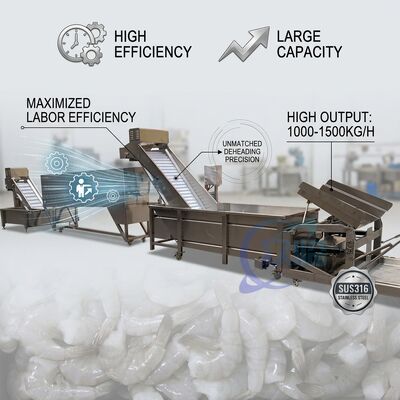 良い値段 Multifunctional Seafood Processing Plant Equipment Food Grade SUS304 1200-1800KG 15KW 60Hz オンライン