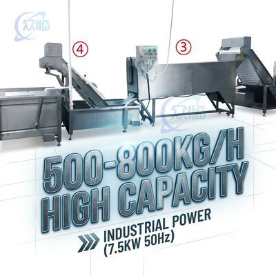 良い値段 Adjustable Speed Shrimp Head Screening Machine Anti Corrosive SUS316 2500-3000KG 3.0KW 380V オンライン