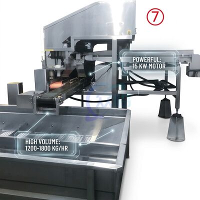 良い値段 Durable Shrimp Processing Machine Hygienic SUS304 800-1000KG 9.0KW 220V For Food Processing Factory オンライン