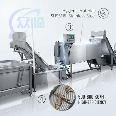 良い値段 Energy Saving Shrimp Deheading Sorting Machine SUS304 Stainless Steel 1200-1800KG 7.5KW 380V オンライン