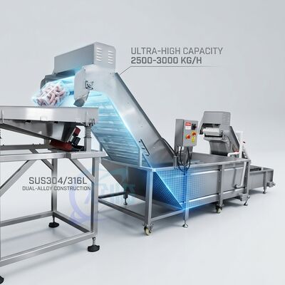 良い値段 Custom Built Prawn Processing Machine Precision SUS316 2000-2500KG 0.8KW 60Hz For Food Processing Factory オンライン