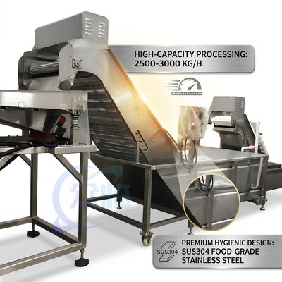 良い値段 CE認証エビ頭部除去生産ライン 精密SUS316 1200-1800KG 2.2KW 415V オンライン